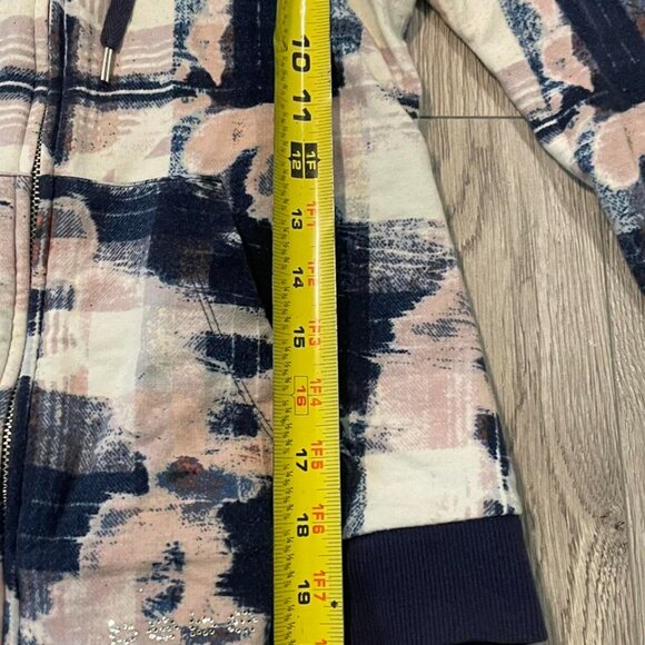 Y2K Bebe grunge zip up with kaleidoscopic knitted back detail size S - Picture 6 of 7